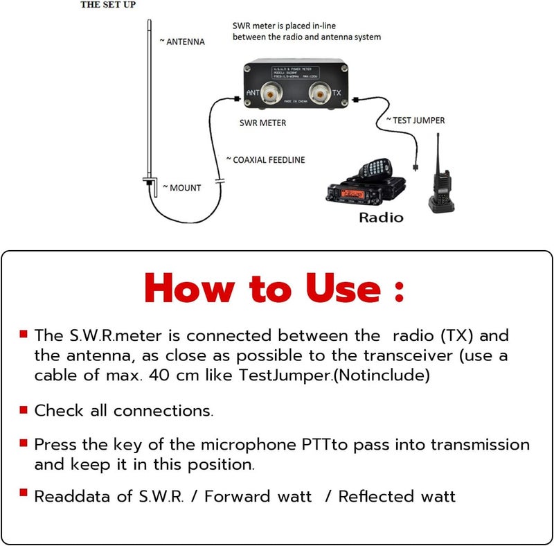 Mcbazel مقياس الطاقة و V.S.W.R. Surecom SW-112HF 1.5-60MHz 120W - Image 4